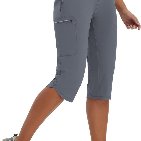 baleaf 17'' Capri Pants Cargo Zipper Pockets Hiking image 1
