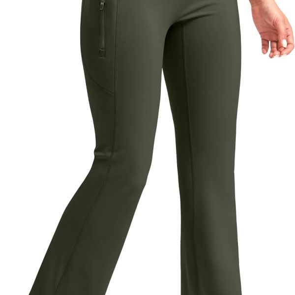 Fleece Lined Flare Leggings Women 28.5/30.5/32 Water image 1